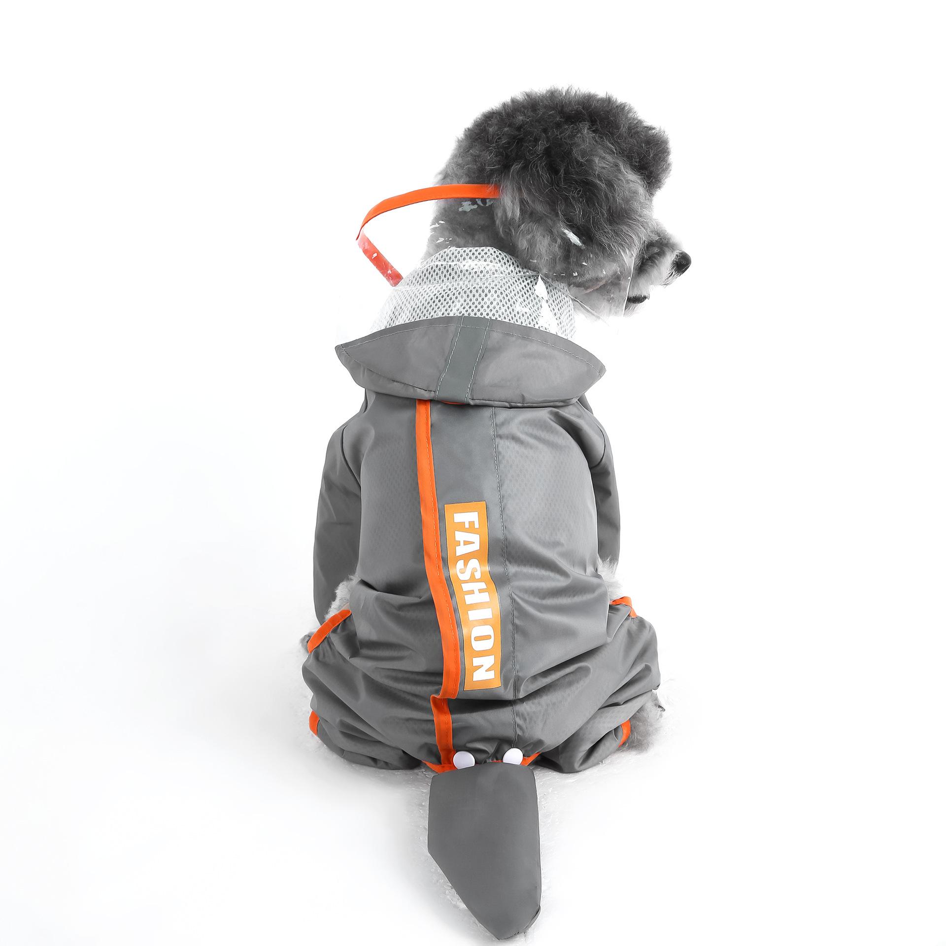 Dog Raincoat, Suitable for Small and Medium-sized Dogs XS weight 0.5-1.5kg оранжевый