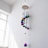 Colorful Metal Wind Chimes Wooden Top Hanging Decor With Flower Beads Wind Chime For Home Garden Patio Terrace Decor Wind Chimes