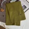 Luochi Wool Blend Embroidered Cable Knit Scarf: Retro Autumn/Winter Style Neck Gaiter for Women & Men