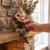 Lezende Uil Decor Vintage Beeldje, Boekenplank Zitter met Boek, Beeldje met Ronde Bril voor Boekenplank, Schouw, Huis, Kantoor, Cadeau Lezer Vormig