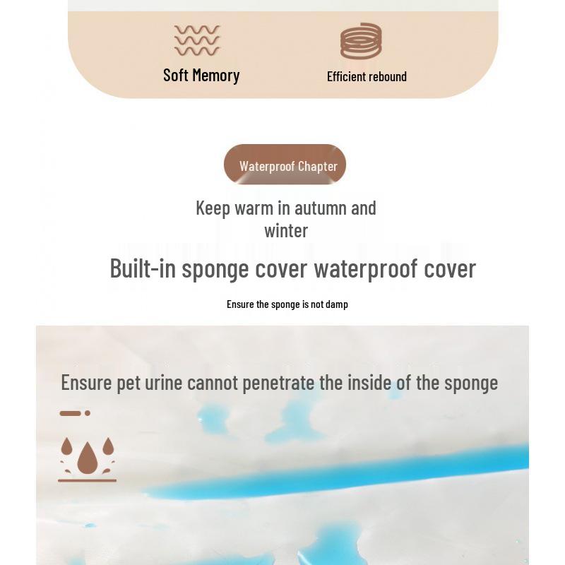 

Лежанка для питомца с эффектом памяти: Теплый, Съемный, Моющийся Коврик для Собак и Кошек (Внутренняя наволочка исключена) 75x50x10 cm