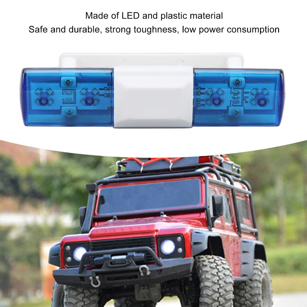 RC Accessories LED Police Light RC Car Roof Light for CC01/D90 /Axial SCX10 Night Use
