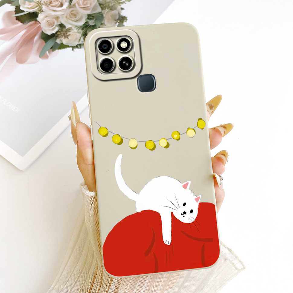 For Infinix Smart 6 Case 6.6" Colorful Sunflower Cover Soft Phone Case For Infinix Smart 6 Smart6 X6511B X6511 Back Cover Bumper