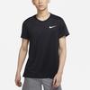 Nike T-shirt sportiva casual da uomo a maniche corte, tinta unita, colore nero