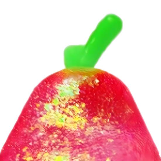 Shapeable Glitter Pear Squeeze Toy Stress Relief Transparent Pear Squeeze Toy Slow Rising Decompression Fruit Sensory Fidget
