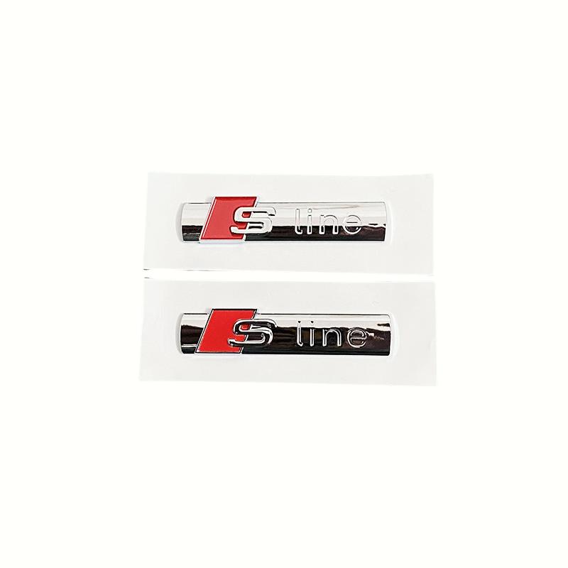 Sline Logo Car Fender Side Badge Emblem A1 A2 A3 A4 A5 A6 A7 A8 TT S3 S4 S5 S6 S7 Q2 Q3 Q5 Q7 Q8 RS3 R8