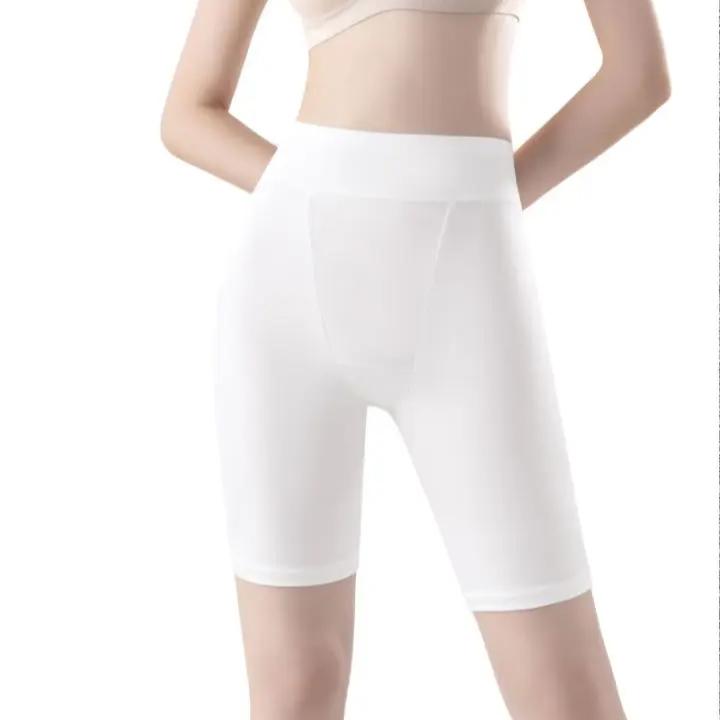 

1 шт. Безопасные трусы с пятью точками Женские спортивные трусики Повседневные велосипедные штаны Подтягивающие бедра Штаны для йоги Женские Сезонные Эластичные леггинсы Шорты L белый