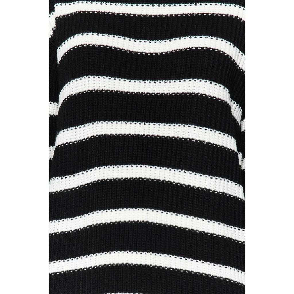 Pulover de tricotaj Thessaloniki cu dungi negre Tctaw24ak00000