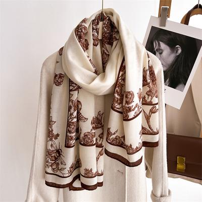 2024 Autumn/Winter New Extended Cotton And Hemp Sunscreen Warm Shawl Neck Versatile Headscarf For Women