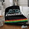 1Pc Panthers Team Spirit Blanket Soft And Comfortable Casual Warm Camping Travel Christmas Halloween Xmas Gift M928550