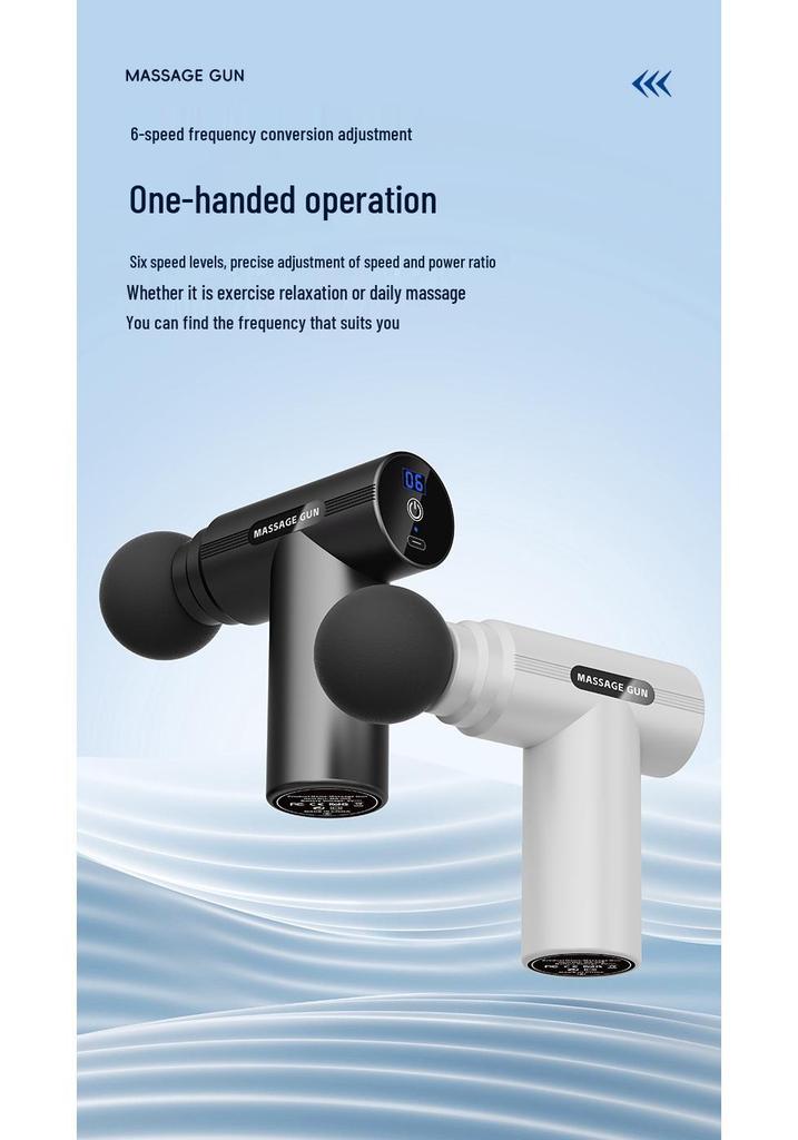 Portable Rechargeable Fascia Gun Massager: Adjustable Impact for Neck and Muscle Relaxation