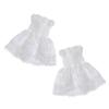 Lace Mesh Embroidered Double-Layer Sleeves with Cuffs 