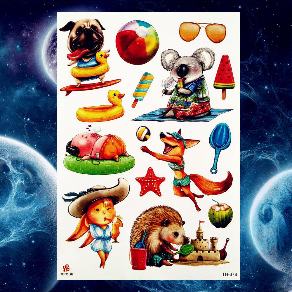 1pz Acquerello Bambini Cartoni Animati Adesivi Unicorno Panda Tatuaggi Temporanei Carini Fenicottero Cavallo Tatuaggi