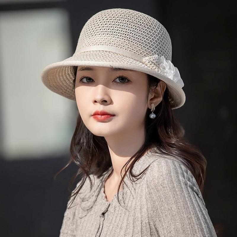 Bucket hat women's high-end sense summer new sunshade sunscreen hat big head circumference small face hat versatile sun hat