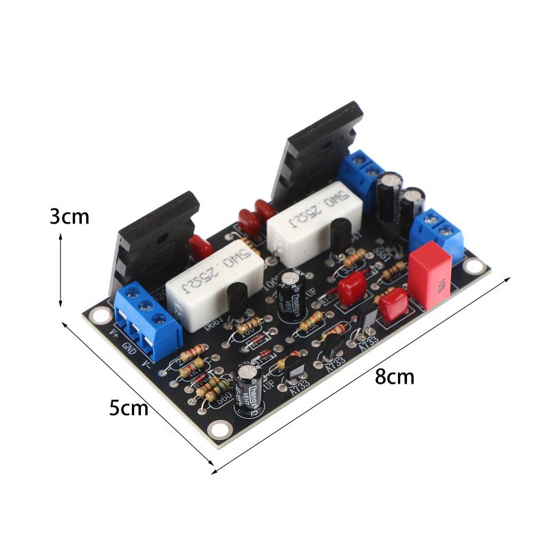 1/2/3Pcs New 2SC5200+2SA1943 Tube 100W High Power Mono Audio Amplifier Board Speaker Protect Relay
