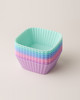 12 Pcs / Set Round Shaped Silicon Cake Baking Molds Chocolate Mold