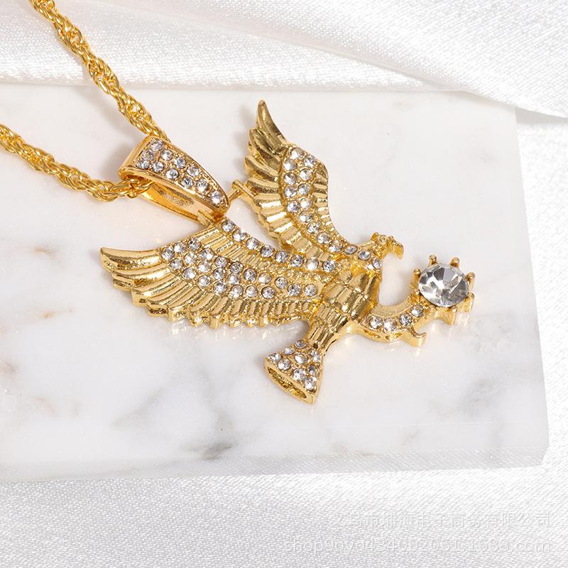 Eagle Hip Hop Men's Necklace Micro Zircon Pendant Jewelry