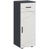 Chipboard Bathroom Cabinet with Drawer and Adjustable Two-Tier 30x30x82cm. Gray