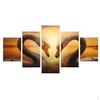 5 Panels Canvas Wall Painting Decoration Prints On Landscape, Tree, Swan, Music, Pattern