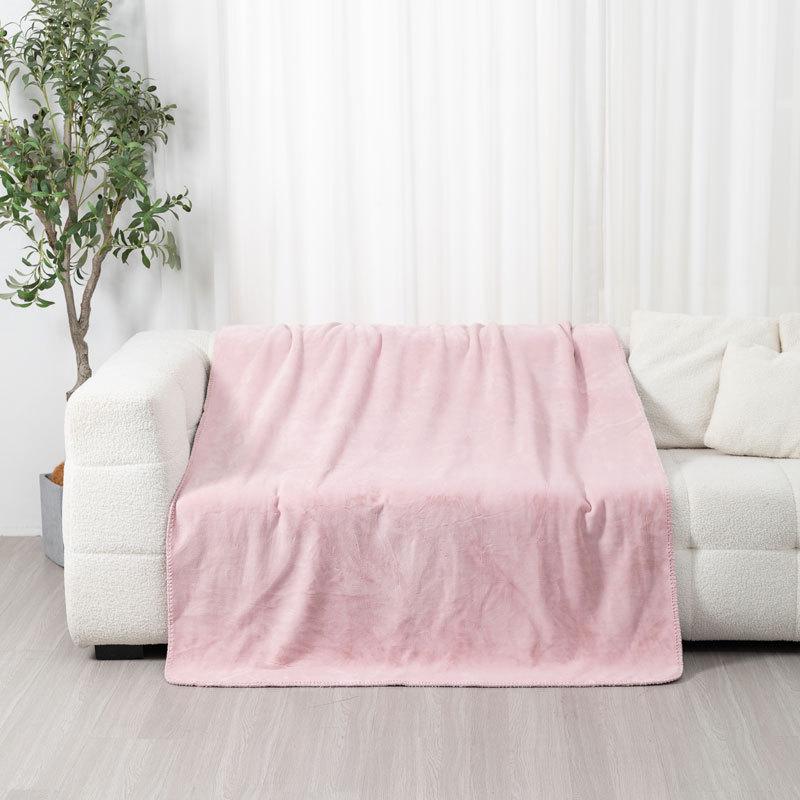 

Winter Thickened Double-Layer Milk Fleece Blanket - Solid Color, Soft, Comfortable, and Ideal for Relaxation 78x45