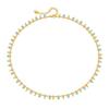 Exotic Style Crystal Beaded Simple Clavicle 18k Gold Plated Necklace