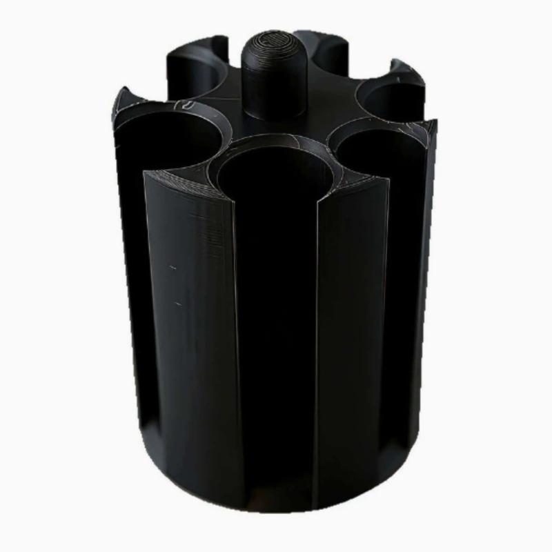 1Pc Car Cup Holder Coin Organizer, Cylindrical with 7 Slots for US Dollar Coins, Fits Standard Cup Holders чёрный
