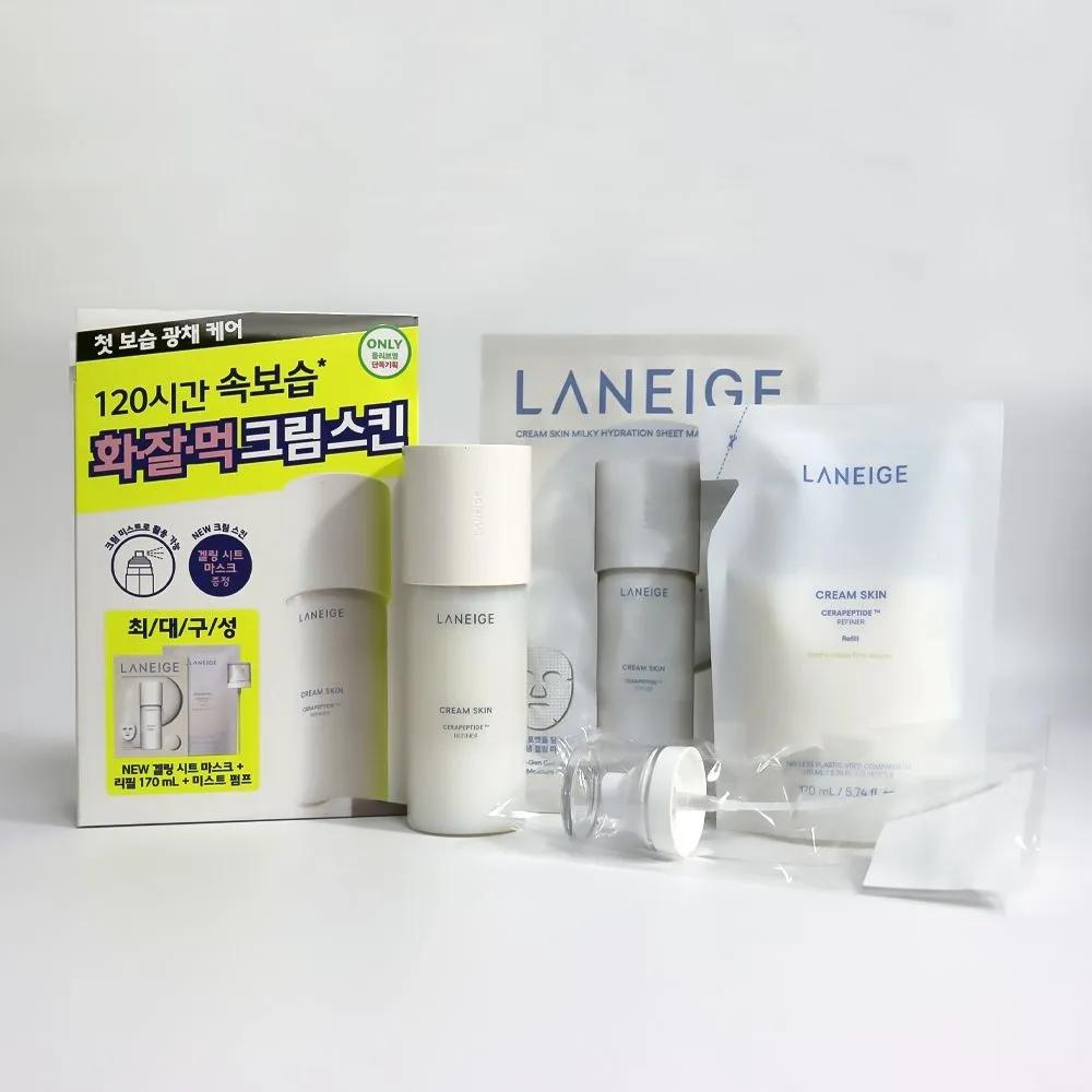 LANEIGE Cream Skin 340ml Special Set (Main Product 170ml + Refill 170ml + Pump)