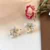 Korean Exquisite Butterfly Stud Earrings For Women Shiny Crystal Zircon Butterfly Versatile Love Heart Earring Party Jewelry