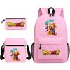 Dragon Ball Super Z Printed Backpack 3-Piece Set Casual Outdoor School Bag 3-Piece Set