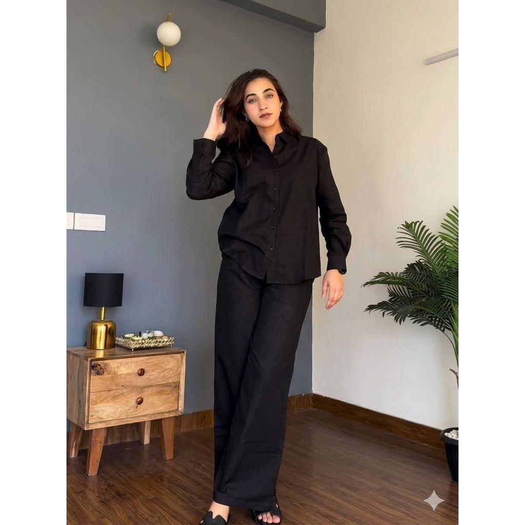 Pure Cotton Summer Wear Shirt with Pant Set Indian Women Designer Top Cord Set