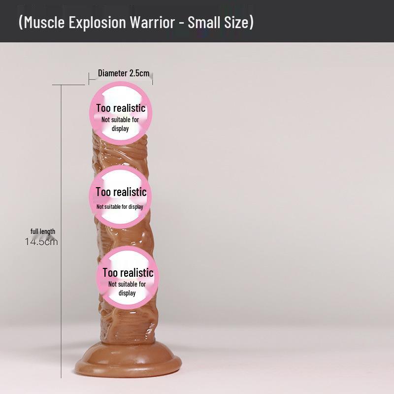 Long Love Muscle Explosion Warrior Mini Suction Cup Dildo for Women