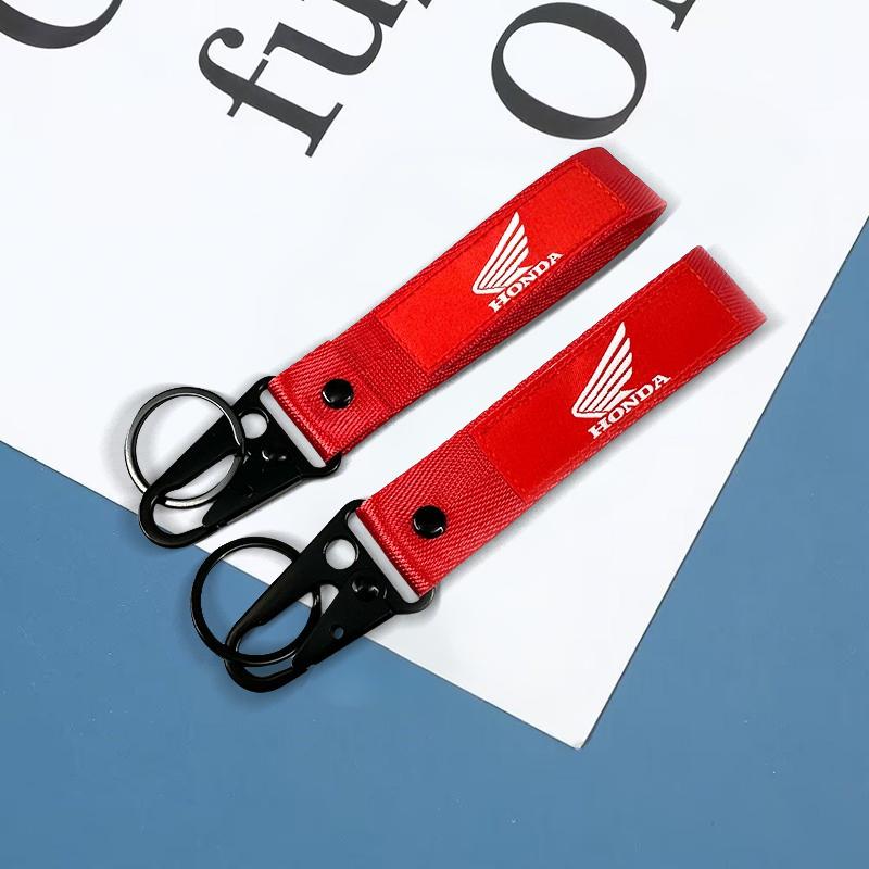 Motorcycle Keyring Pendant Nylon Lanyard Car Key Chain For Honda HRC CB750 CBR Grom CT125 MSX NC750X CB 600F 900F CB650R Hornet WL9