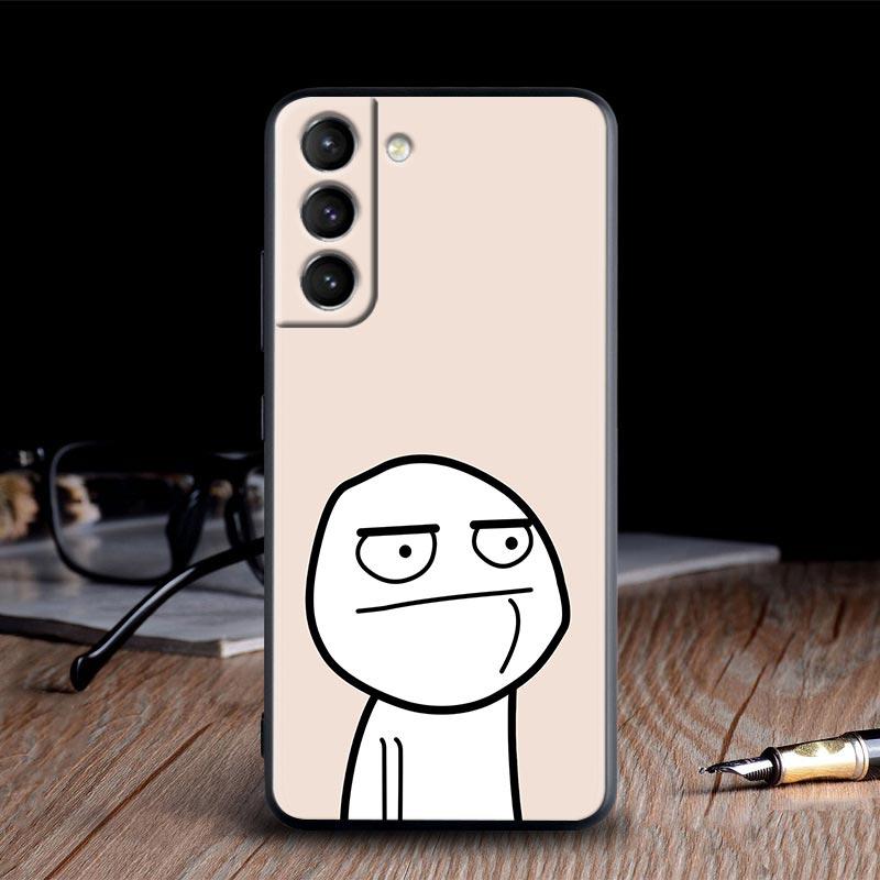 Funny Man Middle Finger Silicone Case For Samsung Galaxy S23 Ultra S24 5G S21 S20 FE Cover For Galaxy S22 S23 S24 S10 Plus Cases