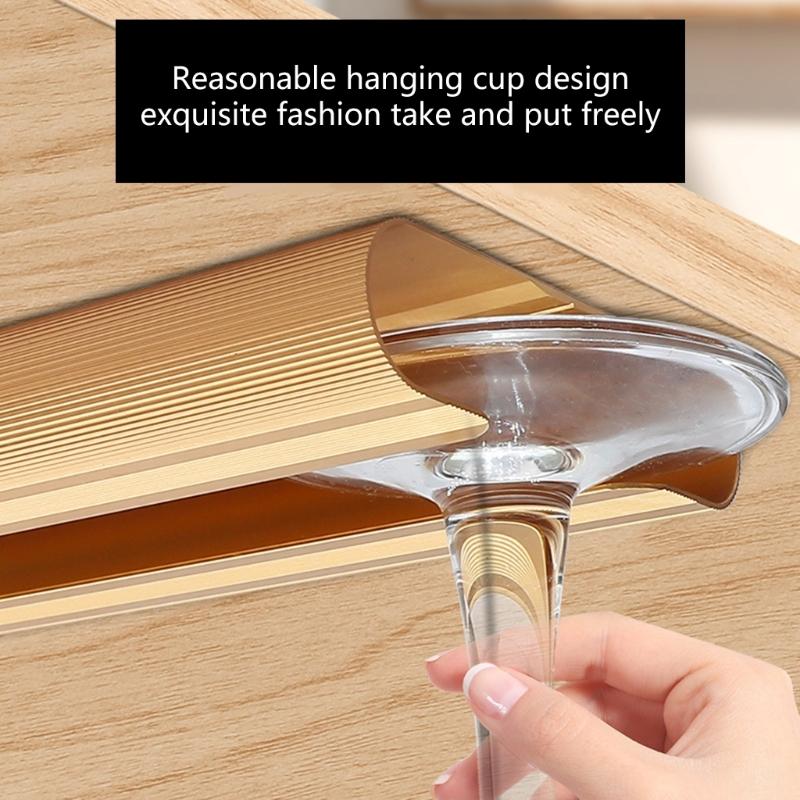 Portable Wine Glass Organize Wine Glass Hanging Rack Aluminum for Easy Access