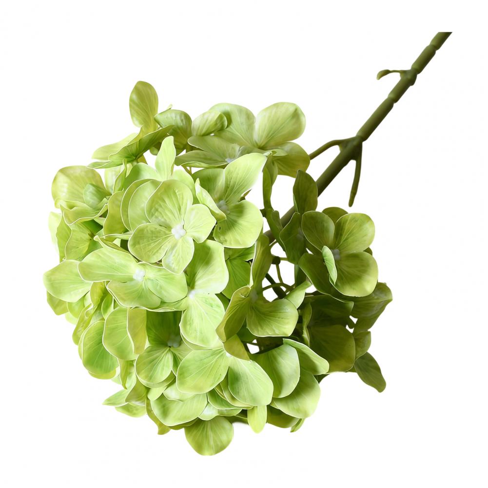 

64cm Artificial Faux Silk Hydrangea Flower Real Touch Fake Hydrangeas Flower With Long Stem For Vase Wedding Party Centerpiece зелёный