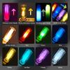 Rainbow Color Car USB LED Atmosphere Light Universal 5V Retro Candle Style Incandescent Bulbs Car Decoration Lamp