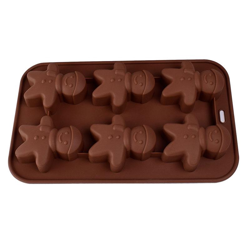 Cartoon Christmas Snowman Silicone Cake Biscuit Baking Oven Hot-soluble Wax Mold Silicone Pinch Le Plaster Mold