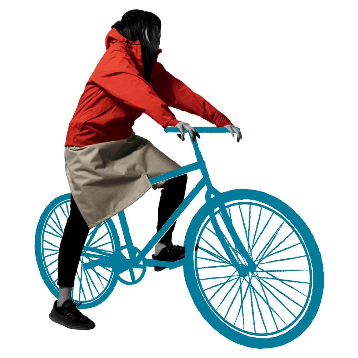 

[Mac] Дождевик-куртка с одеялом, Водонепроницаемая уличная дождевая куртка, Красный, Размер L