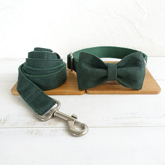MUTTCO Dog Collar & Bow Tie Leash Set - UDC-019 Extra Small