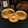 Metal gold saucer household tea tray light luxury European tray living room handicrafts gifts creative ornament fruit plate