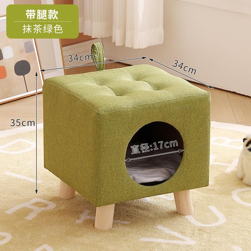 Solid Wood Cat Nest Stool Closed Type Shared Cat Products Kitten House The House Is Universal In All Seasons