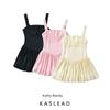 Kaslead New Arrival Women's Clothing Fashion Style Fashion Satin Bubble Hem Mini Short Dress