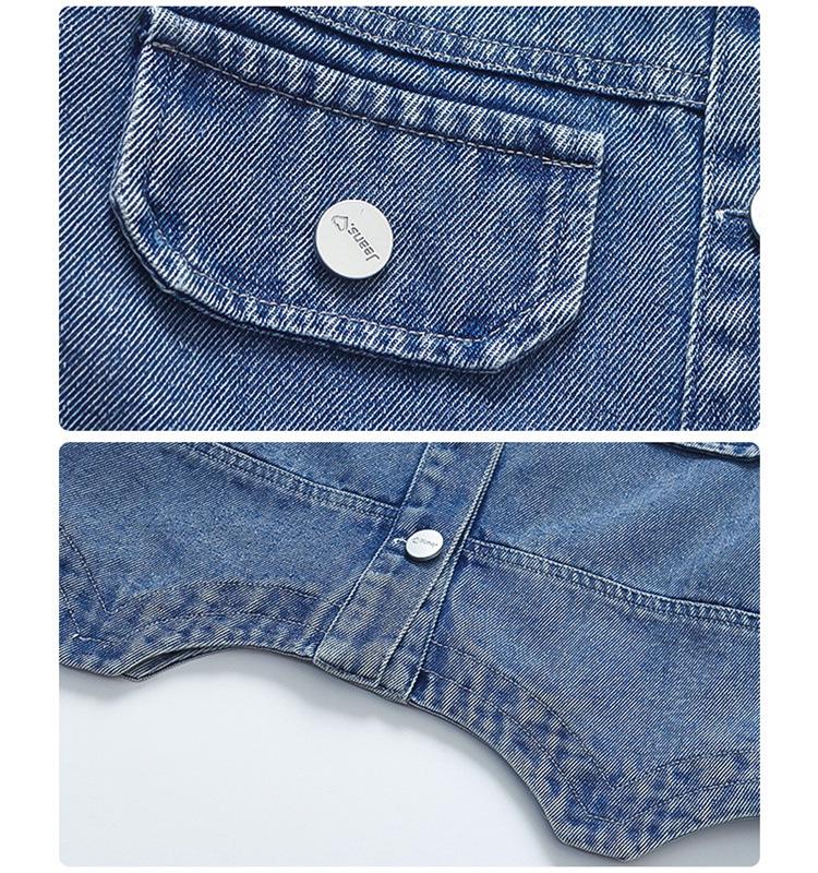 2025 Stilvoller Herbst-Denim-Jumpsuit für Mädchen - Trendiges zweiteiliges Jeans-Outfit