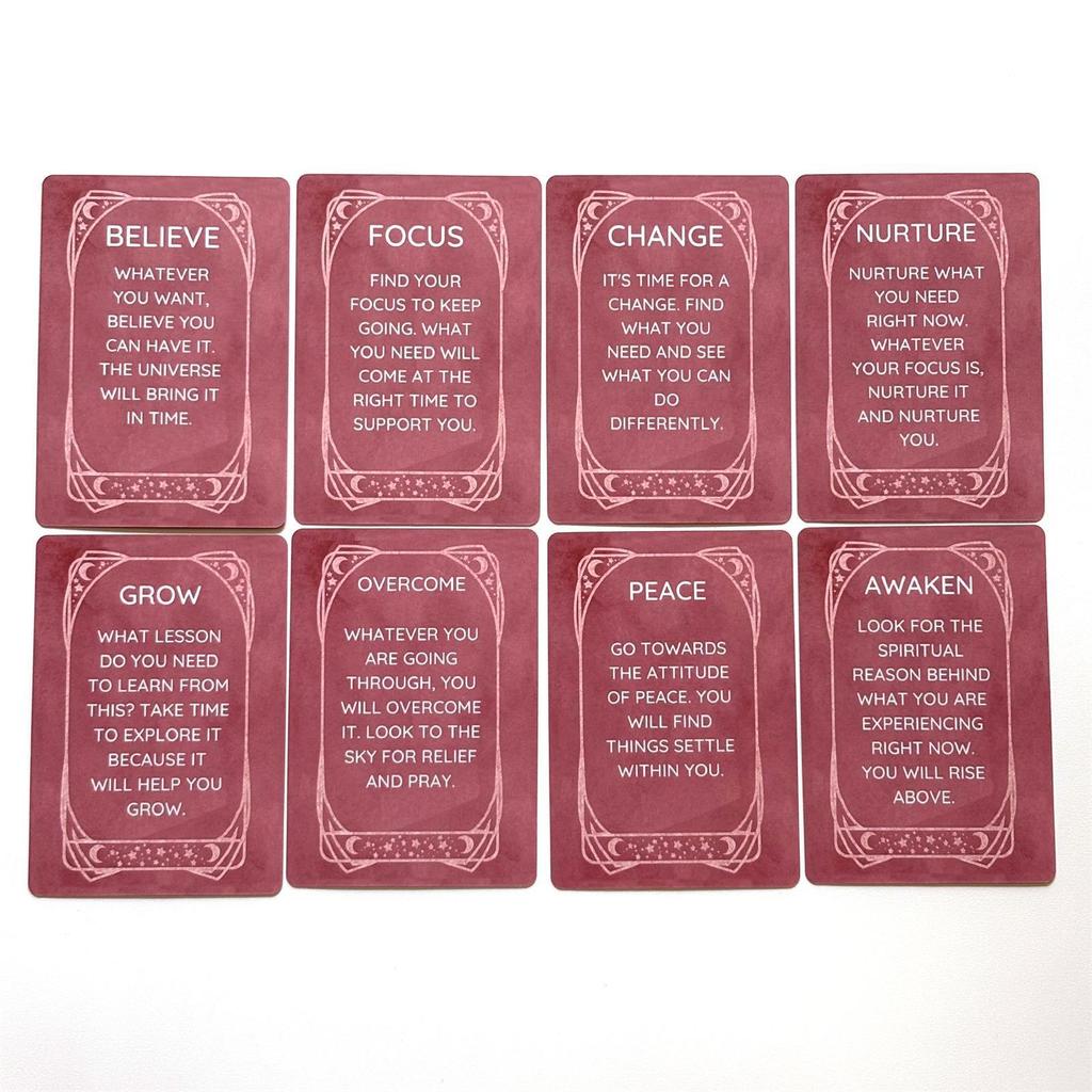 10.4*7.3cm Daily Recommendation Oracle Cards - 45 Card Celestial Affirmation Deck for Spiritual Guidance & Mindfulness