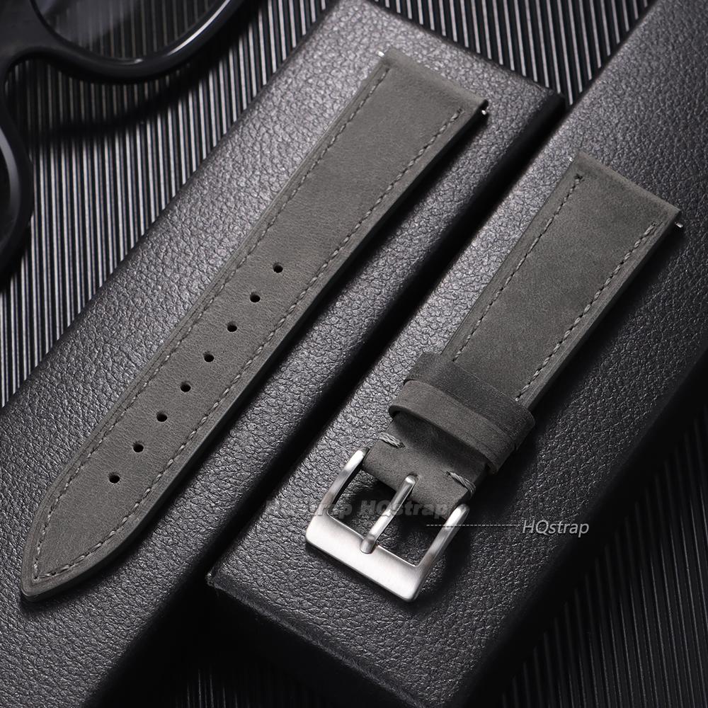 Vintage Cowhide Watch Band Quick Release Straps 18mm 19mm 20mm 21mm 22mm 24mm Men Women Retro Calfskin Belt Universal Bracelets