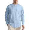 European and American Men's Casual Loose Long-sleeved T-shirt Beach Shirt