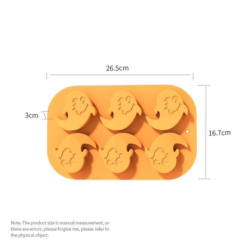 Pumpkin Silicone Halloween Cake Chocolate Mould Silicone with Ghost Pumpkin Bat & Witch Hat Cookie Mold for Ice Cube Baking Mold