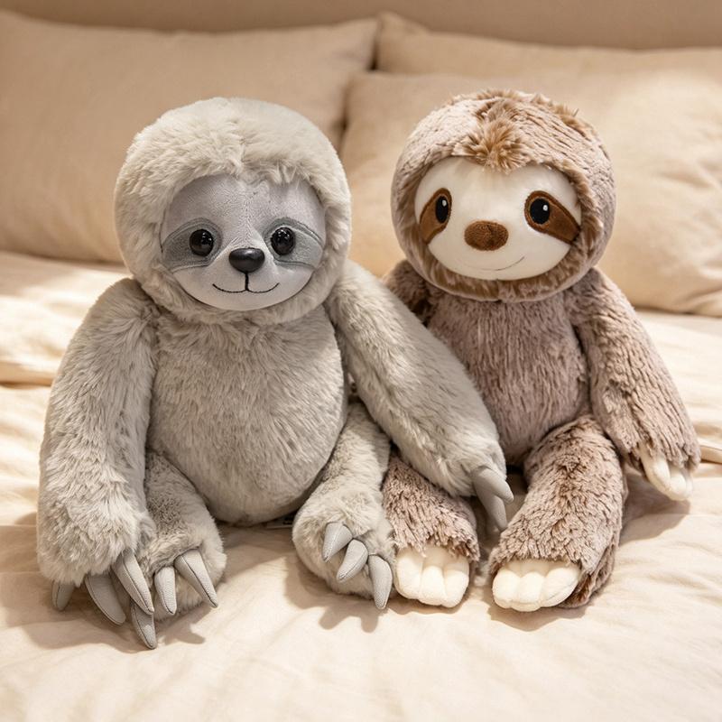Simulation Cute Sloth Plush Doll Pillow Brown Grey Gibbon Long Arms Sloth Animal Stuffed Toy Home Decoration Gift For Children