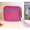 Chime Trip Small Mesh Pouch, Colorful and Vivid, Women's (STNo. 26055) (Pink, F)