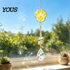 Exquisite Craftsmanship Wind Chime Crystal Cat Paw Chimes, Suncatchers for Windows Hanging, Rainbow Light Prism Maker Indoor Outdoor Home Garden Decor